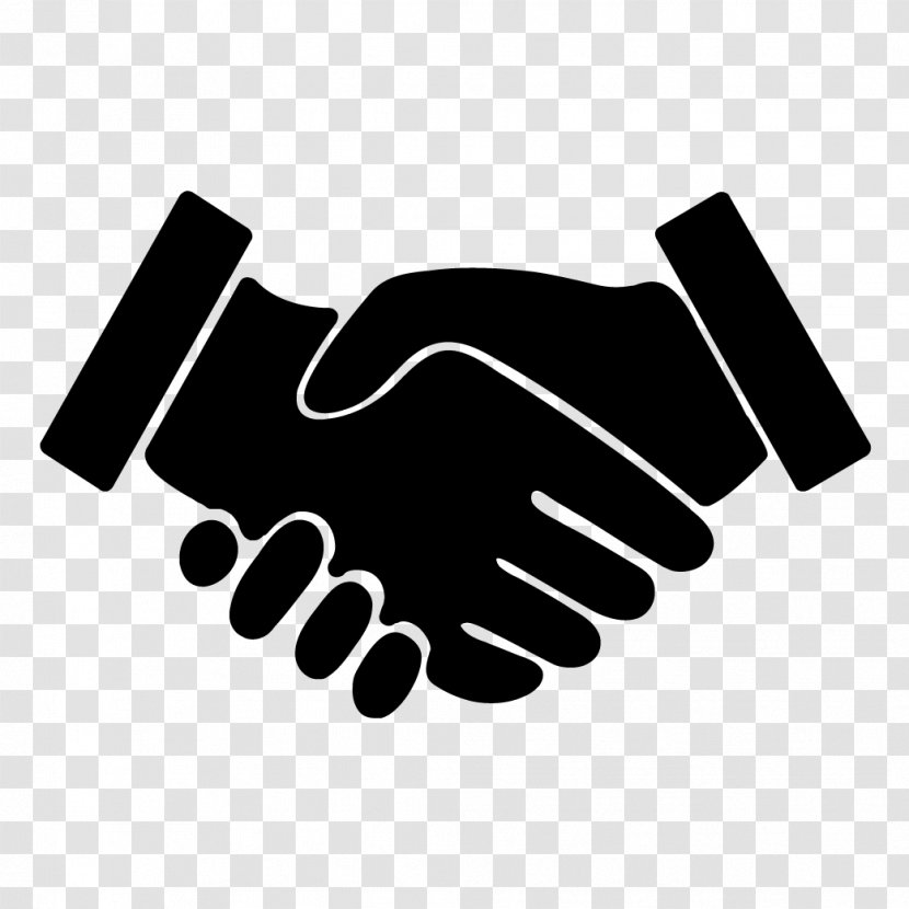 Handshake - Silhouette - Blackandwhite Glove Transparent PNG