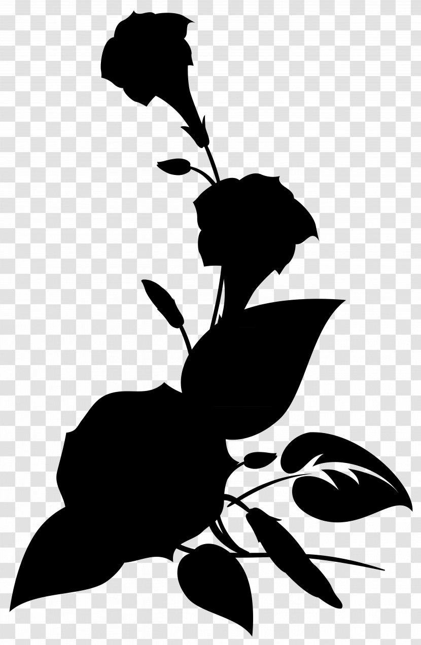 Clip Art Flower Leaf Plant Stem Silhouette - Botany - Flowering Transparent PNG