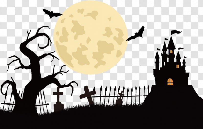 Haunted House Halloween - Moonlight - Branch World Transparent PNG