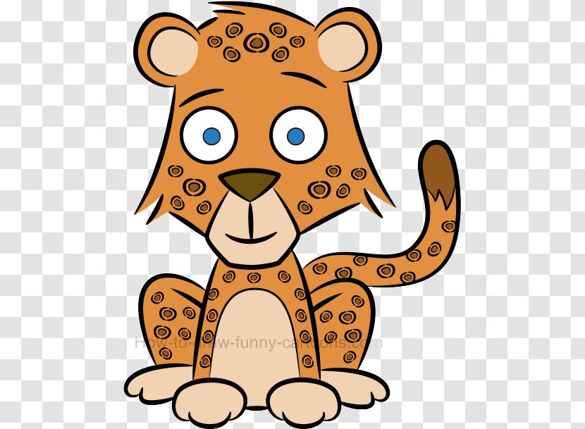 Clip Art Cheetah Drawing Cartoon Image - Carnivoran - Cute Baby Cheetahs Transparent PNG