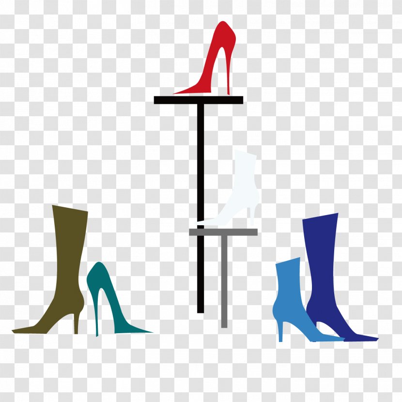 Shoe High-heeled Footwear Clip Art - Designer - High Heels On The Rack Transparent PNG