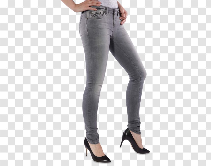 Nudie Jeans Tight Long John Light Ash Denim Leggings - Woman - Gray Women Transparent PNG