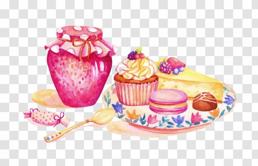 Food Baking Cup Pink Cupcake Dessert Transparent PNG