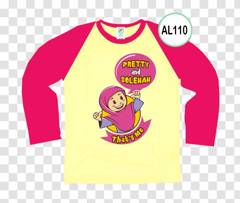 Long-sleeved T-shirt Muslim Child Clothing - Magenta Transparent PNG