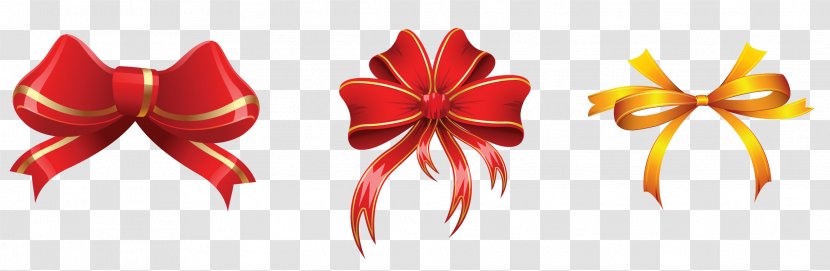 Christmas Decoration Ornament Clip Art - Gold And Red Bows Decorations Clipart Picture Transparent PNG
