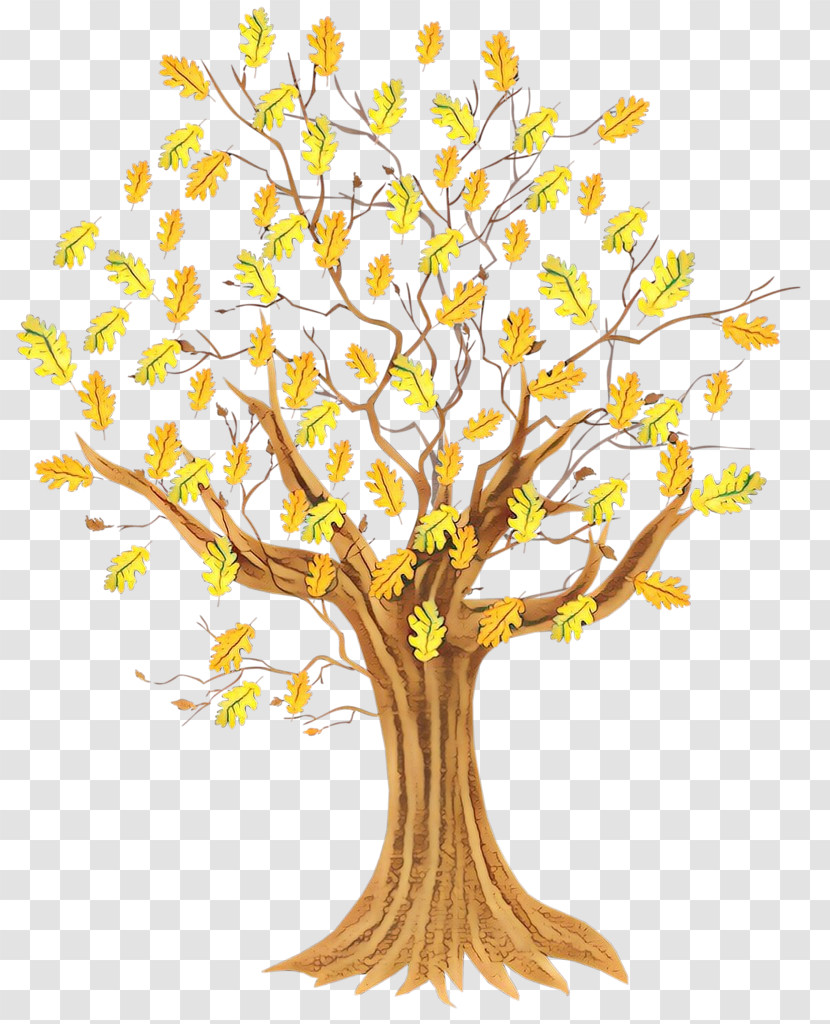 Tree Branch Yellow Plant Woody Plant Transparent PNG