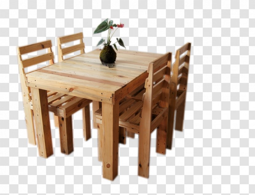 Table Chair Dining Room Wood Pallet - Outdoor Transparent PNG