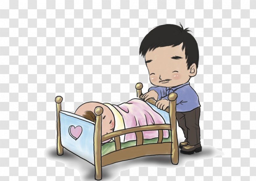 Sleep Child - Blanket - Cartoon Father To Coax The Transparent PNG