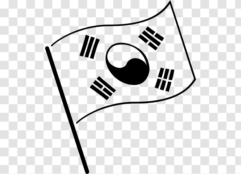 Flag Cartoon - Blackandwhite - Line Art Transparent PNG