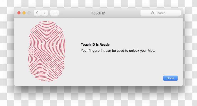 MacBook Pro Touch ID Fingerprint - Id - Macbook Transparent PNG