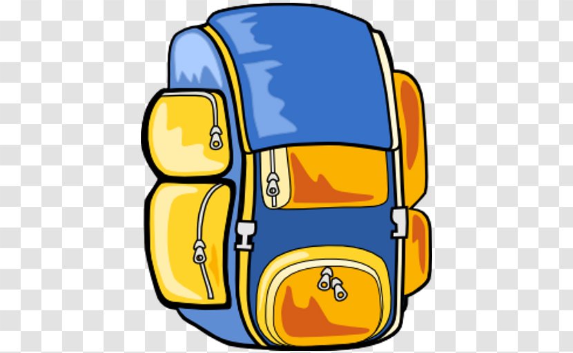 Clip Art Backpack Vector Graphics Image Free Content - Yellow Transparent PNG