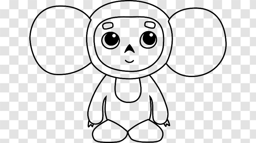 Cheburashka Coloring Book Colouring Pages Clip Art Drawing - Frame - Baby Bat Puppies Transparent PNG