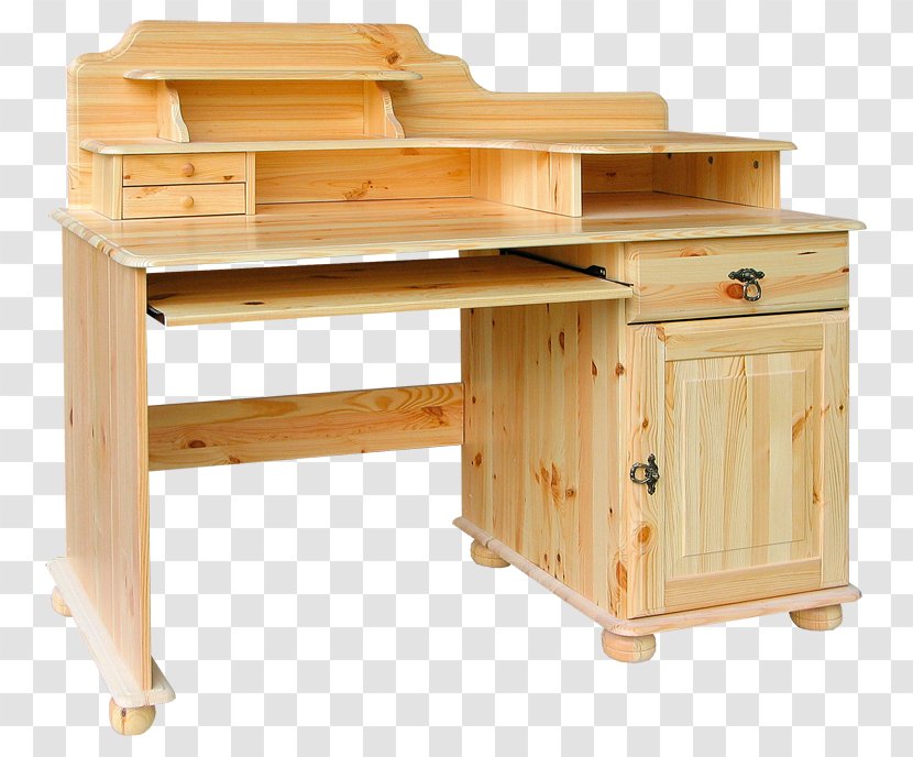 Desk Table Drawer Aza Furniture - Pine Transparent PNG
