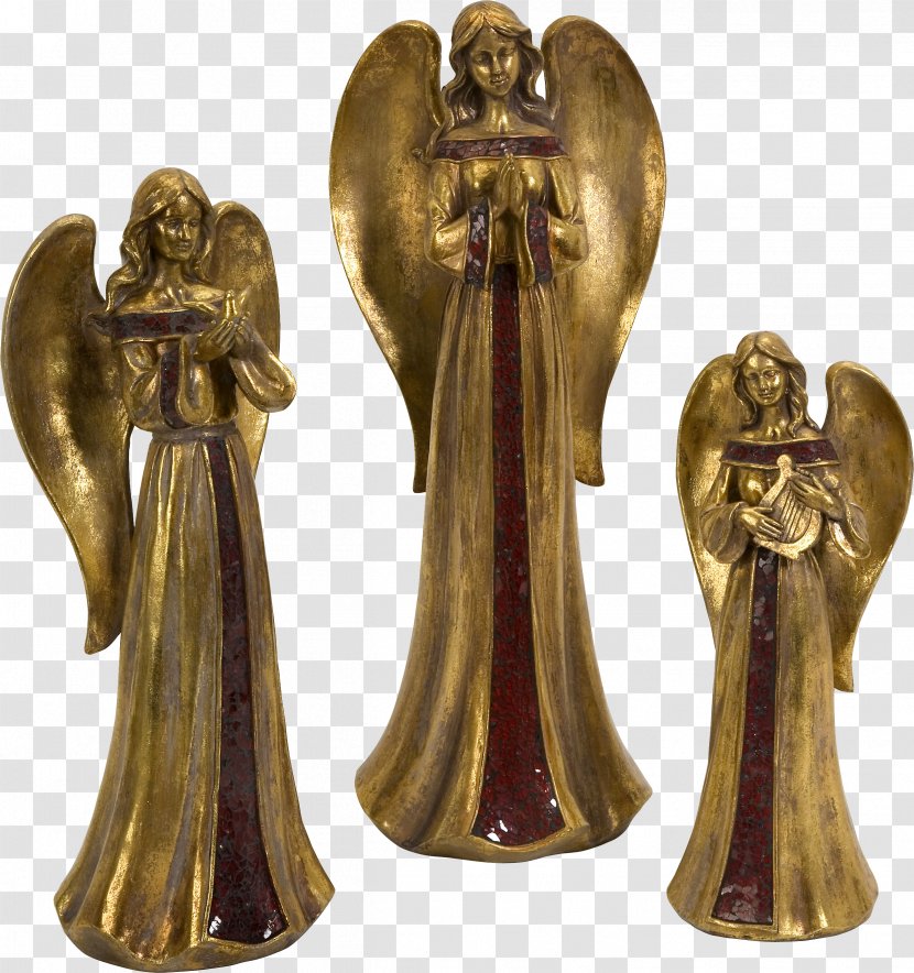 Bronze Sculpture Figurine Angel Doll Transparent PNG