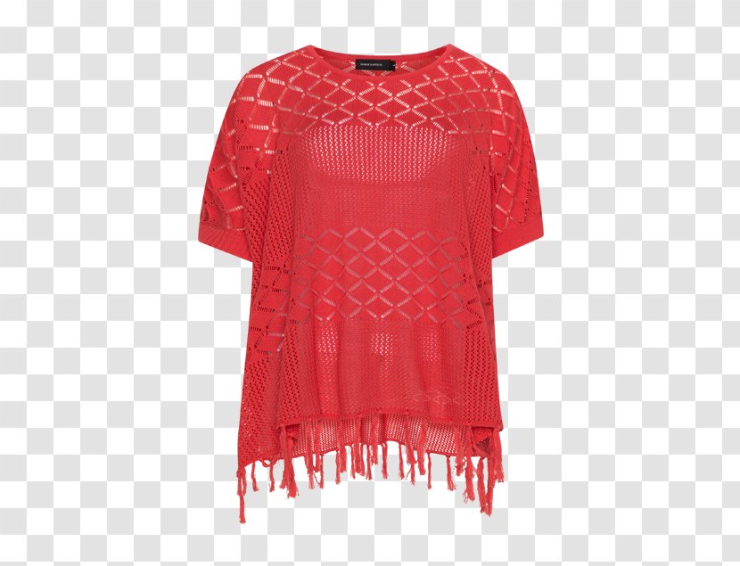 T-shirt Sleeve Sweater Knitting - Magenta - Tshirt Transparent PNG