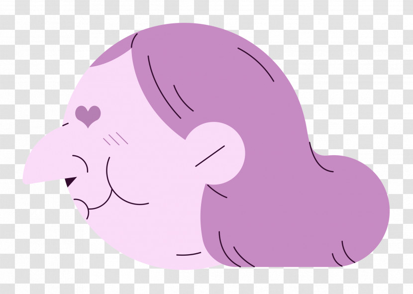 Lilac / M Lilac / M Face Head Lon:0jjw Transparent PNG