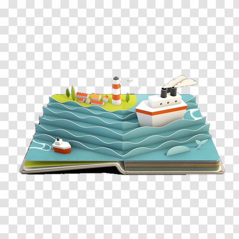 Paper Pop-up Book - Engineering - Ocean Transparent PNG