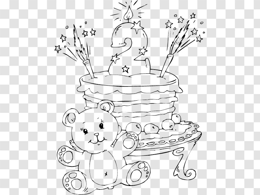 Coloring Book Colouring Pages Christmas Birthday Cake - Watercolor - Lively Atmosphere Transparent PNG