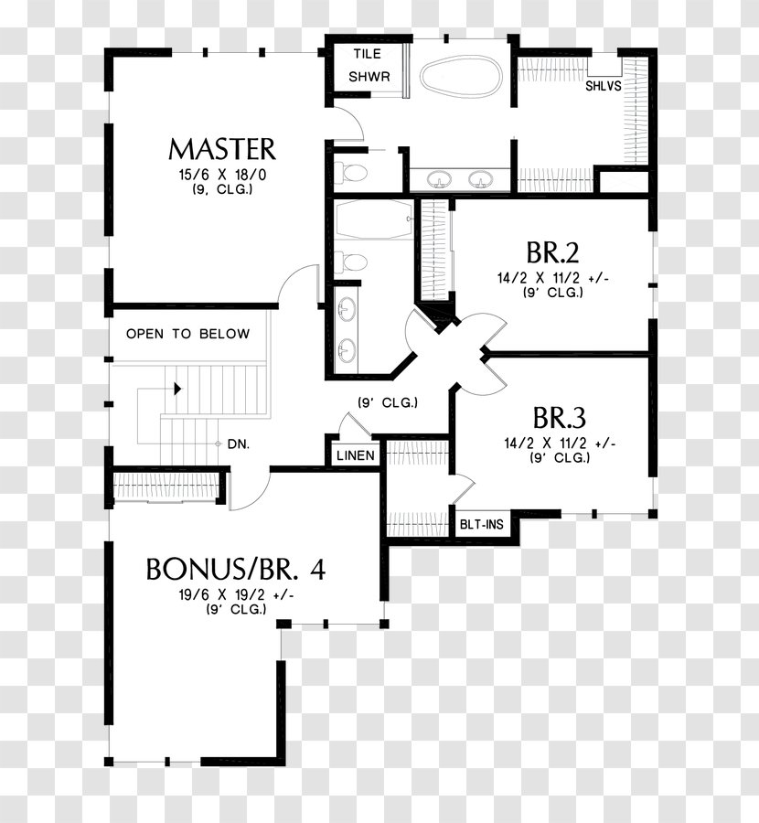 Floor Plan House - Rectangle - A Roommate On The Upper Transparent PNG
