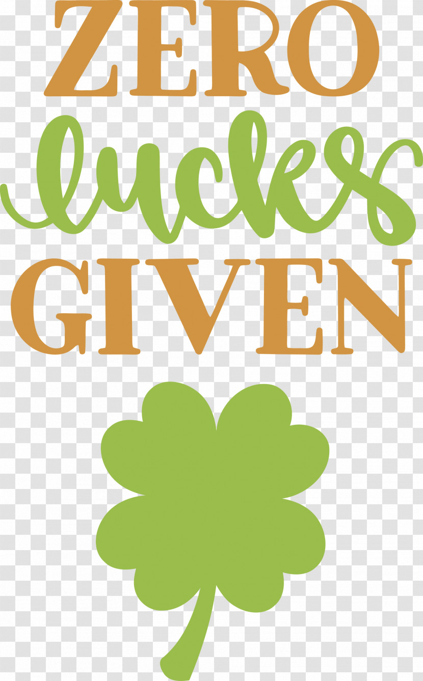 Zero Lucks Given Lucky Saint Patrick Transparent PNG