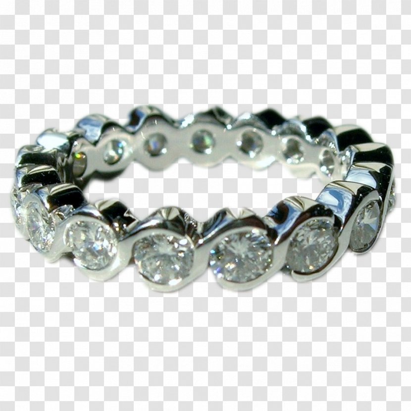 Crystal Body Jewellery Bling-bling Bracelet - Silver Transparent PNG