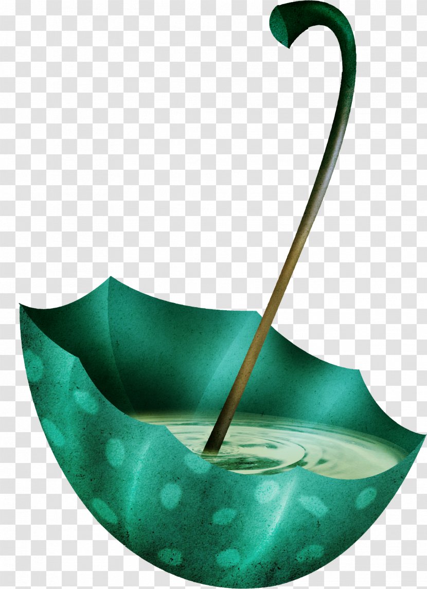 Paper Umbrella Material Clip Art - Rain - Green Transparent PNG
