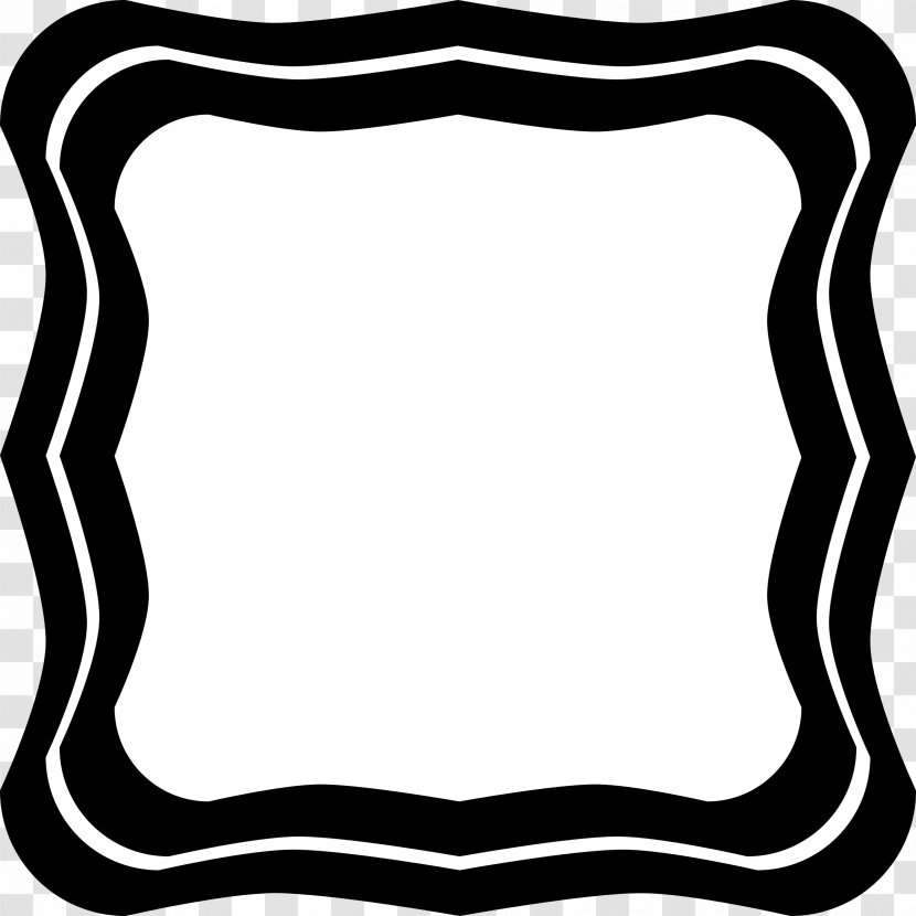 Black And White Monochrome Photography Clip Art - Square Frame Transparent PNG