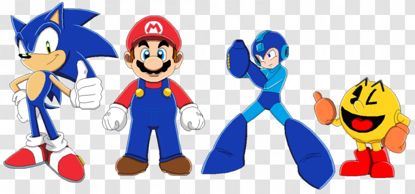 Mario & Sonic At The Olympic Games Pac-Man Knuckles Echidna Hedgehog - Mega Man - 3 Transparent PNG