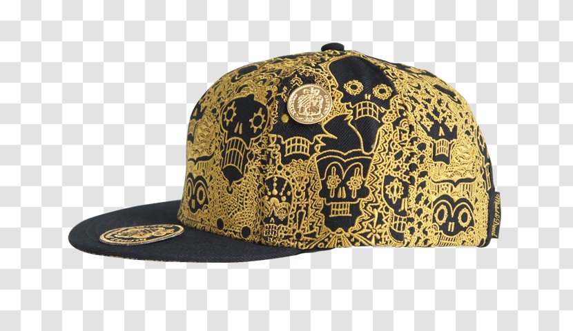 Baseball Cap - Hat - Gold Skull Transparent PNG