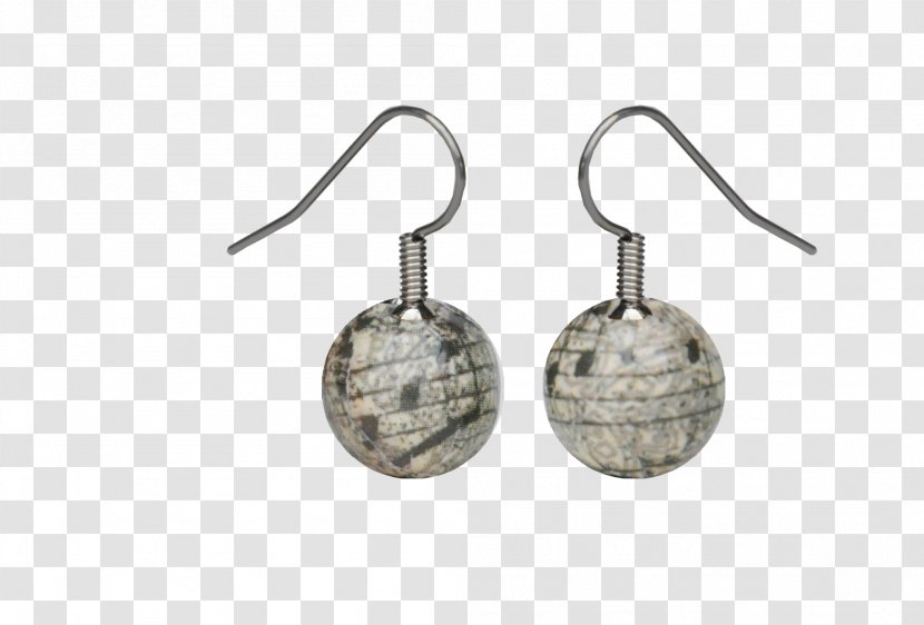 Earring Paper Bead Silver Blueblossom - Jewellery Transparent PNG