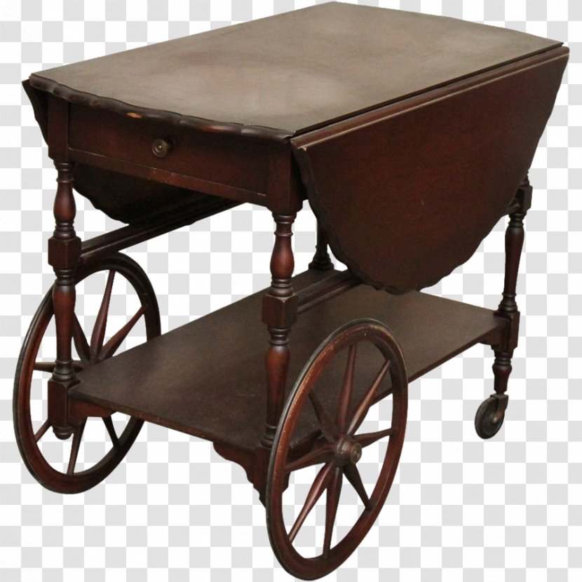Table Vintage Clothing Cart Tea Antique - Wheel Transparent PNG