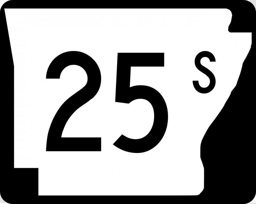 Arkansas Highway Shield Wikimedia Commons Typeface - 25 Transparent PNG