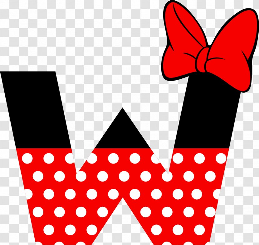 Minnie Mouse Mickey Letter - Red Transparent PNG