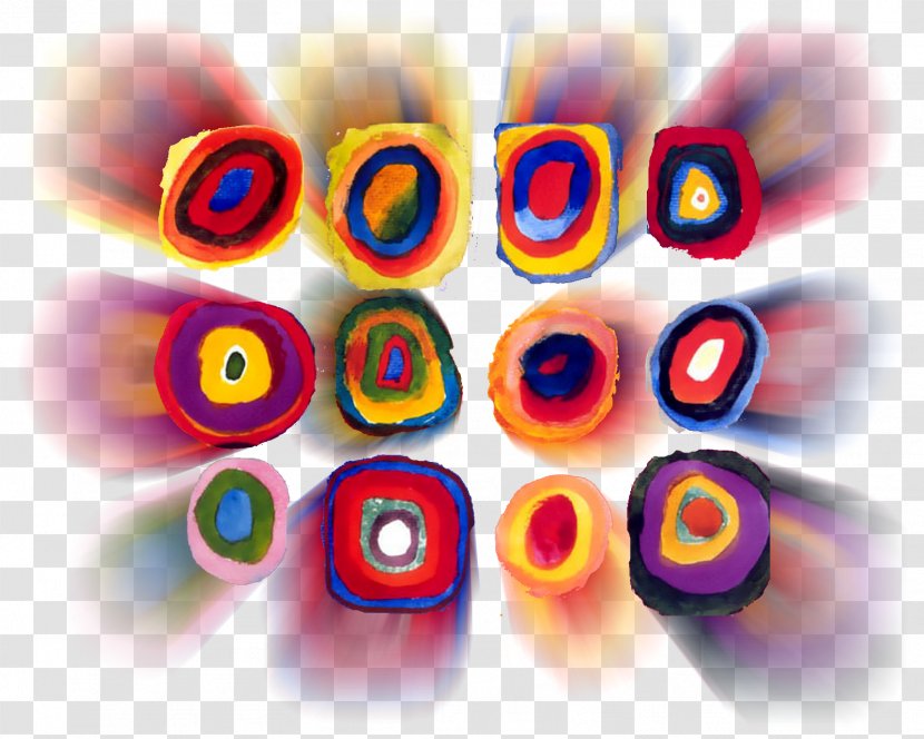 Color Study, Squares With Concentric Circles Desktop Wallpaper Objects - Post Cards Transparent PNG