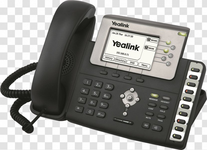 Yealink SIP-T28P VoIP Phone Session Initiation Protocol Voice Over IP Telephone - Handset Transparent PNG