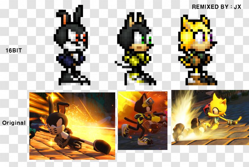 Sonic Forces Sprite Pixel Art Character - Digital Transparent PNG