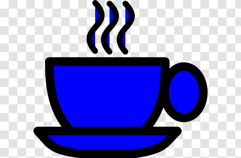 Coffee Cup Tea Cafe Clip Art - Blue Cliparts Transparent PNG