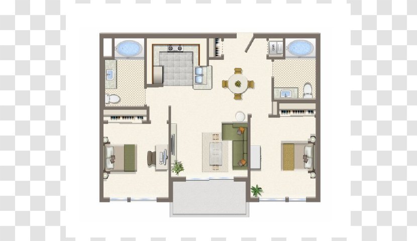 Floor Plan Loft Penthouse Apartment Architecture - Home - Bath Tab Transparent PNG