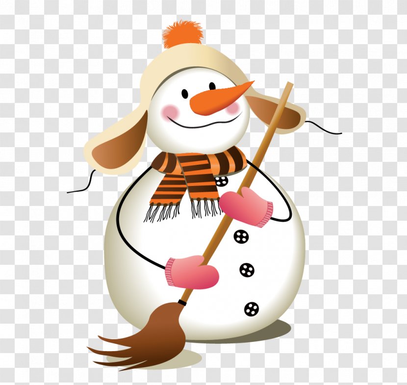 Santa Claus Christmas Ornament Snowman Party - Broom Transparent PNG