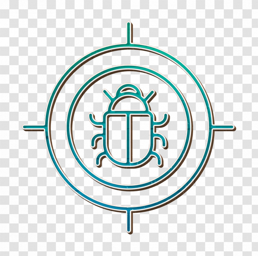 Cyber Icon Target Icon Bug Icon Transparent PNG