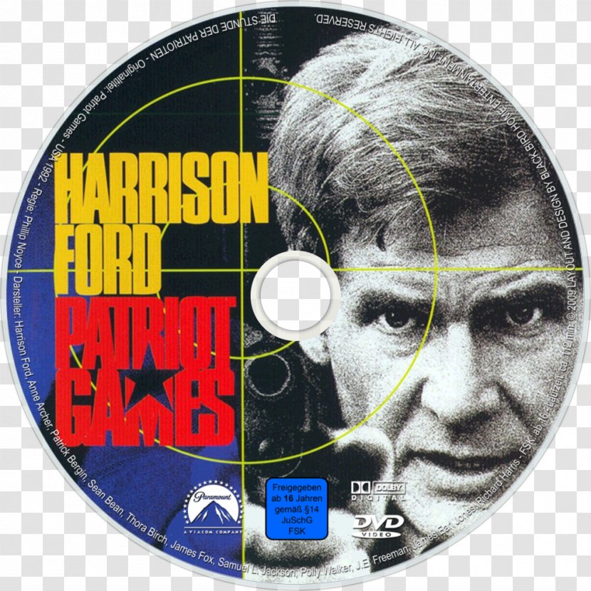 Harrison Ford Patriot Games Blu-ray Disc Jack Ryan Film - Compact - Actor Transparent PNG