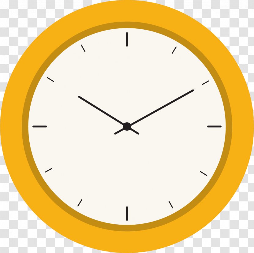 Clock Yellow Euclidean Vector Computer File - Time Transparent PNG
