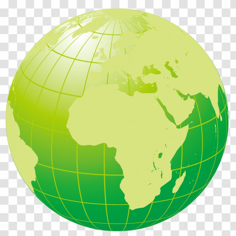 Globe Middle East World Map Clip Art - Vector - Green Earth Transparent PNG