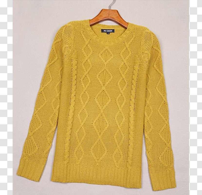 Cardigan Yellow Sweater Blouse Coat - Fashion - Sueter Transparent PNG