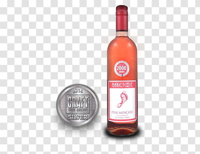 Liqueur Red Wine Muscat Barefoot Wines & Bubbly - Pink Champagne Transparent PNG