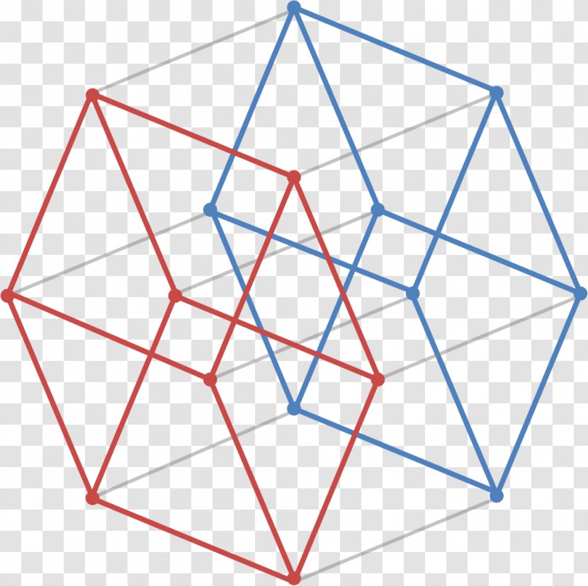 Tesseract Line Hypercube Four-dimensional Space - Shape - Area Transparent PNG