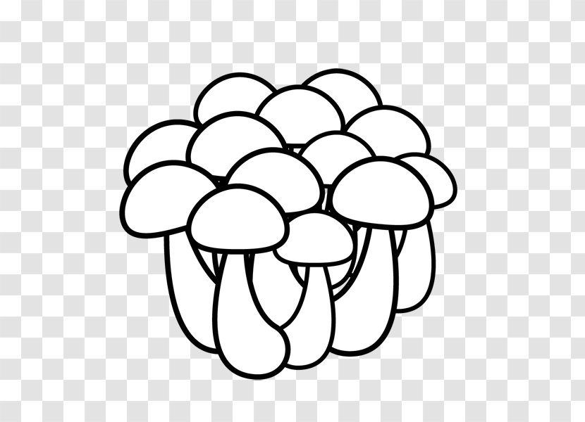 Shimeji Black And White Mushroom Monochrome Painting Clip Art Transparent PNG