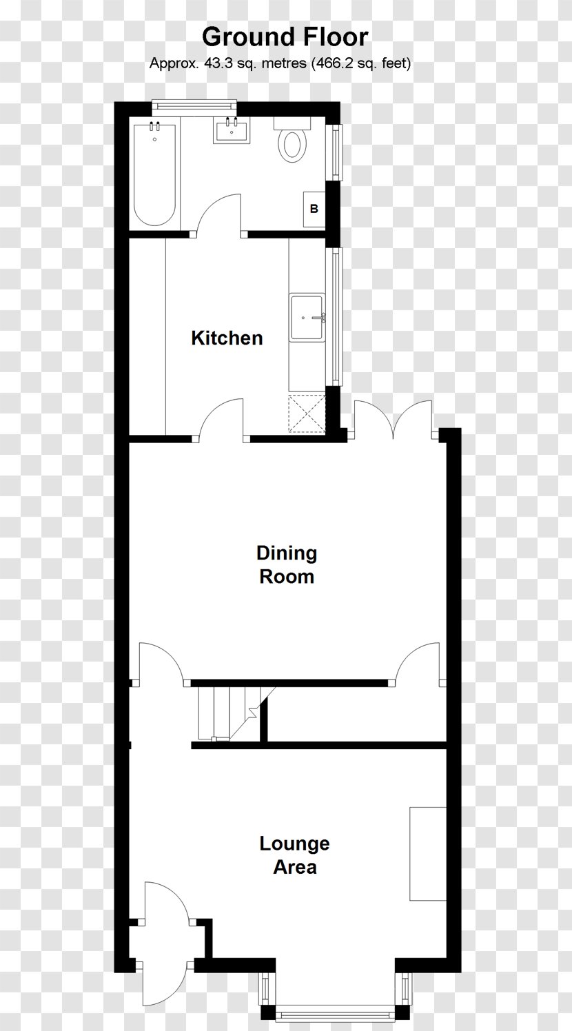 Floor Plan Terraced House Storey - Singlefamily Detached Home Transparent PNG