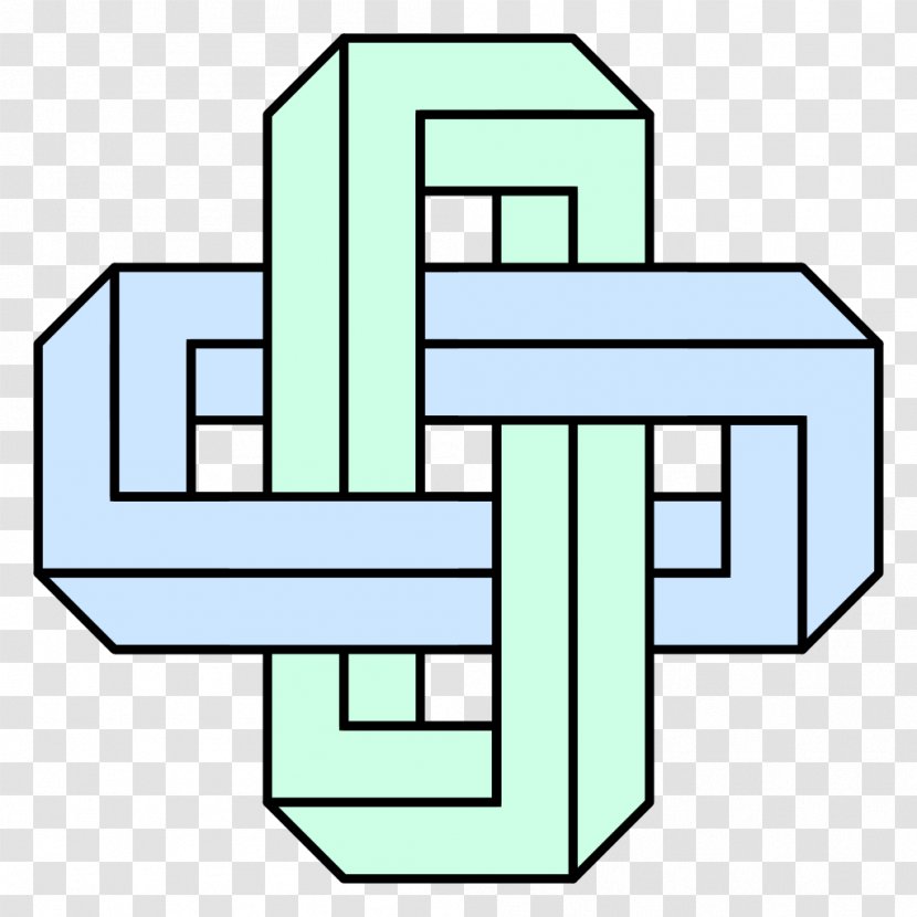 Penrose Triangle Rectangle Clip Art - Area - Knot Transparent PNG