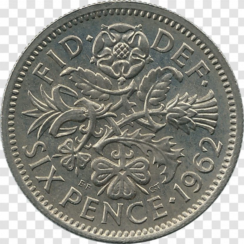 Coin Sixpence £sd Shilling Pound Sterling - British Pounds Transparent PNG